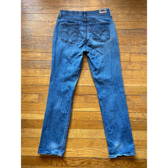 LEVI'S 'Perfect Waist 525 Straight Leg' Distressed Jeans sz W29 x L30 - Picture 8 of 13